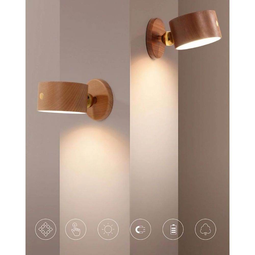 Luminária Com Bola Magnética Giratória 360°