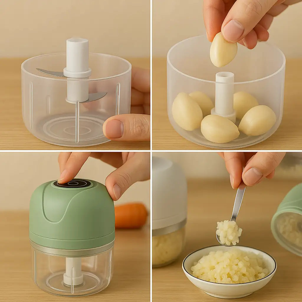 Triturique Mini Processador Alho Cebola Temperos