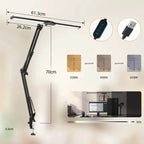 Lâmpada de Mesa LED Dupla Cabeça — Lâmpada de Arquiteto com Braço Articulado e Grampo