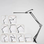 Lâmpada de Mesa LED Dupla Cabeça — Lâmpada de Arquiteto com Braço Articulado e Grampo