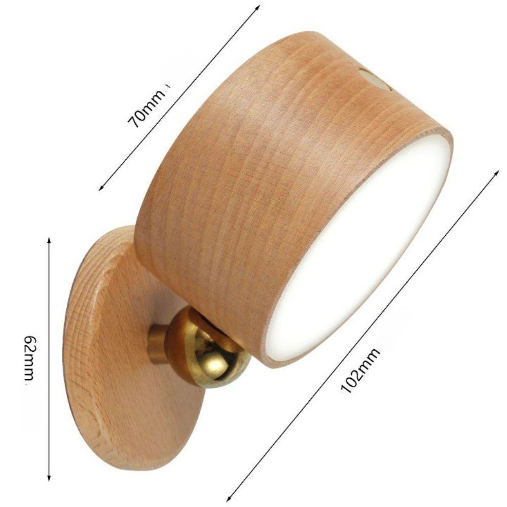 Luminária Com Bola Magnética Giratória 360°